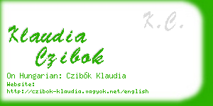 klaudia czibok business card